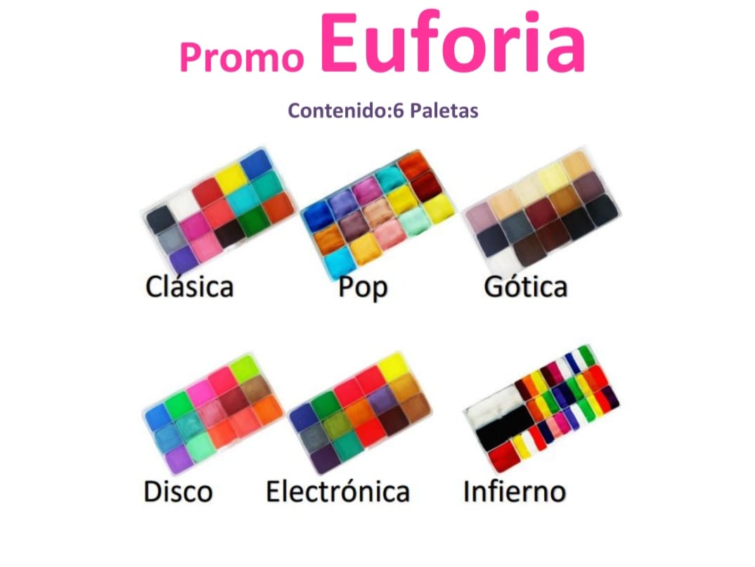 Promo Euforia. Contenido 6 Paletas.  300g c/u